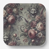 Laugh Lines - Gothic Floral Pappteller (Vorderseite)