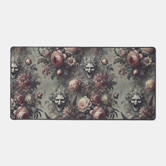 Laugh Lines - Gothic Floral Schreibtischunterlage (Vorderseite)