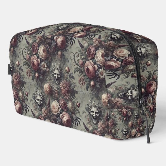 Laugh Lines - Gothic Floral Waschbeutel (Rechte Ecke)