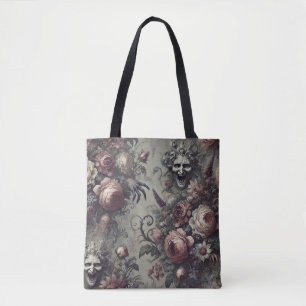 Laugh Lines - Gothic Grotesque Floral Barock Tasche
