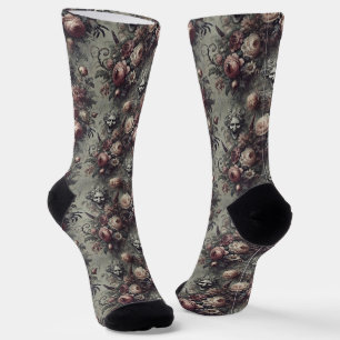 Laugh Lines - Gothic Viktorianisch Tapestry Socken
