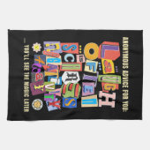 Laugh Oft - Positives Typografie Zitat Design Geschirrtuch (Horizontal)