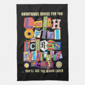 Laugh Oft - Positives Typografie Zitat Design Geschirrtuch (Vertikal)