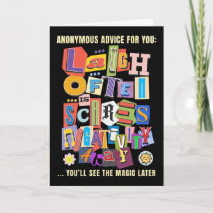 Laugh Oft - Positives Typografie Zitat Design Karte
