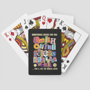 Laugh Oft - Positives Typografie Zitat Design Spielkarten