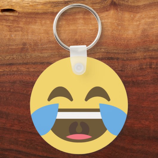 Laugh Out Emoji Schlüsselanhänger (Vorderseite)