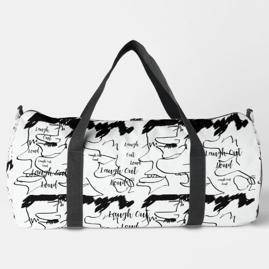 Laugh Out Loud Basketball Football Soccer Duffle Bag (Vorderseite)