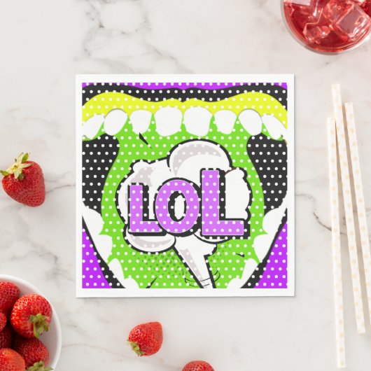 Laugh Out Loud Serviette (Beispiel)