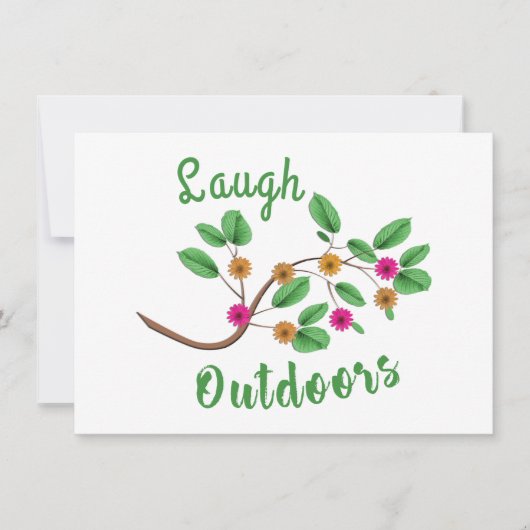 Laugh Outdoor Einladung (Vorderseite)
