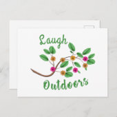 Laugh Outdoor Einladungspostkarte (Vorne/Hinten)