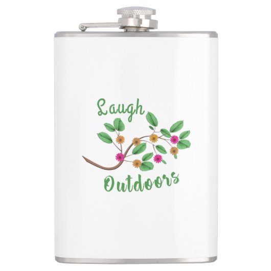Laugh Outdoor Flachmann (Vorderseite)