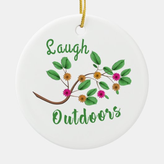 Laugh Outdoor Keramik Ornament (Vorne)