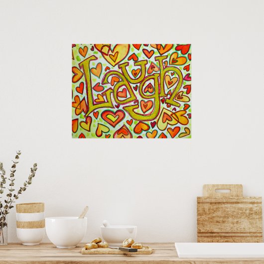 Laugh Poster Print (Glitzer) (Küche)
