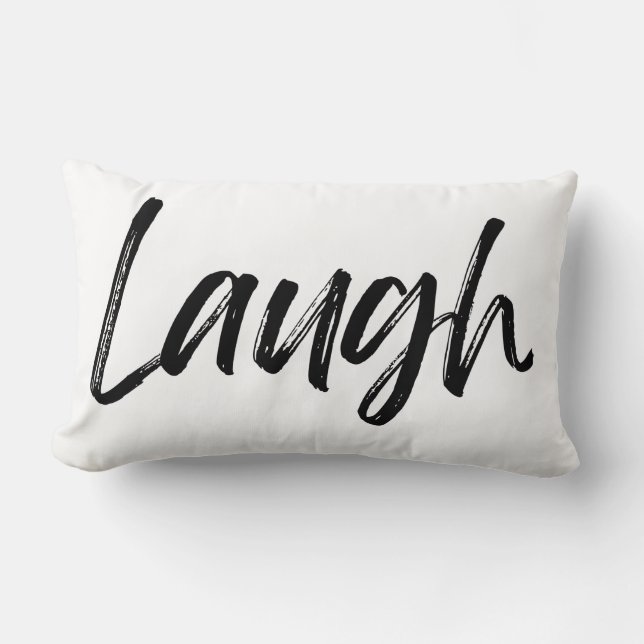 Laugh Print Throw Kissen (Vorderseite)