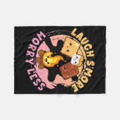 Laugh S'more Worry Less Weekend Clamping Children  Fleecedecke (Vorderseite (Horizontal))