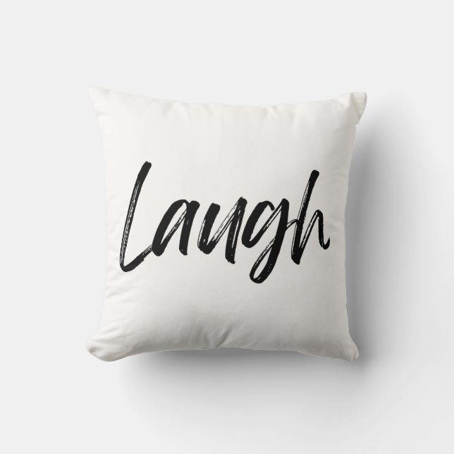Laugh Throw Kissen (Vorderseite)