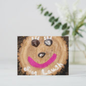 Laugh Tree Face mit Clam Muscheln Postkarte (Stehend Vorderseite)