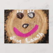 Laugh Tree Face mit Clam Muscheln Postkarte (Vorderseite)