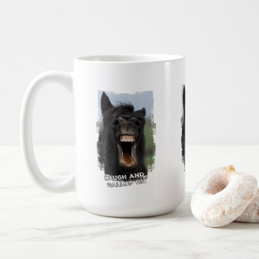 Laugh und Gallop On Kaffeetasse (Mit Donut)