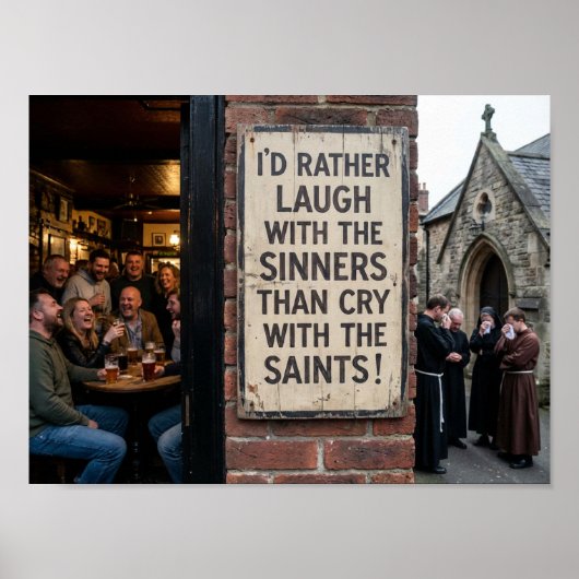 Laugh With the Sinners Poster (Vorne)