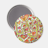 Laugh Word Art Magnet (Vorderseite/Rückseite)