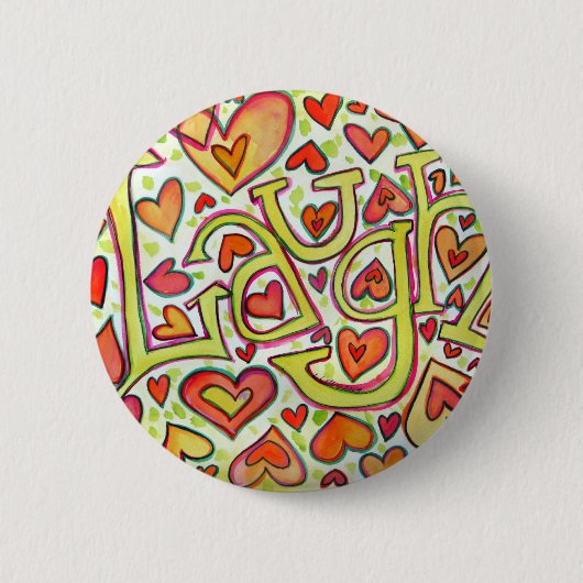Laugh Word Art Pendant Button Tasten (Vorderseite)