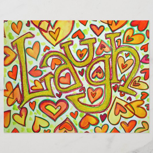 Laugh Word Flyer und Ralph Waldo Emerson Erfolg (Vorne)