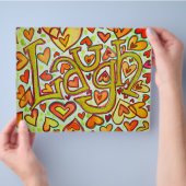 Laugh Word Flyer und Ralph Waldo Emerson Erfolg (Hand)