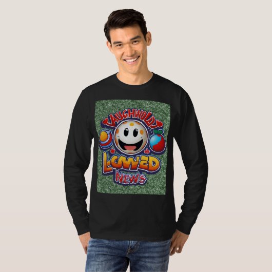 Laugh World auf Öko Sketch Grass T-Shirt (Vorne ganz)
