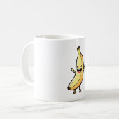 Laughing Banana – Cute Kawaii Illustration Kaffeetasse (Vorderseite Links)