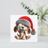Laughing Beagle Weihnachten (Stehend Vorderseite)