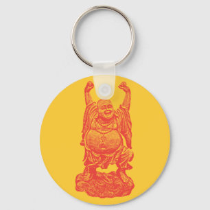 Laughing Buddha (red) Schlüsselanhänger