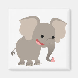 Laughing Cartoon Elephant Magnet