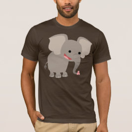 Laughing Cartoon Elephant T - Shirt