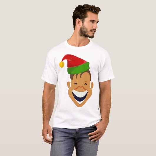 Laughing Christmas Elf T - Shirt (Vorne ganz)