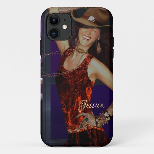 Laughing Cowgirl Phone Case (Rückseite)