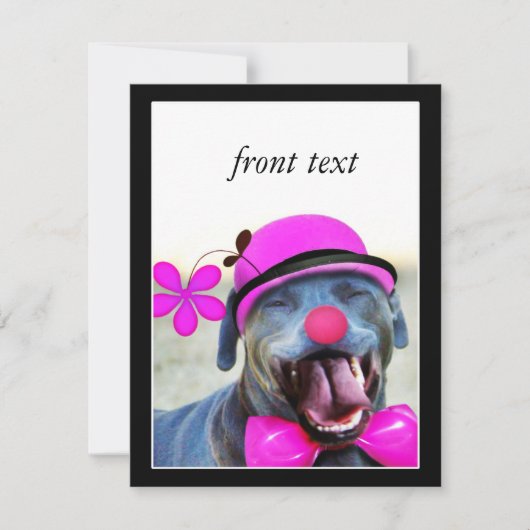 Laughing Dog Einladung (Vorderseite)