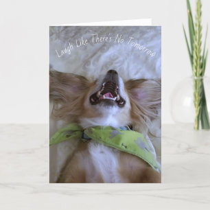 Laughing Dog Greeting Card Karte