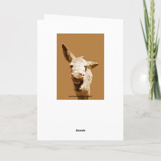 Laughing Donkey Birthday wünscht Karte (Rückseite)