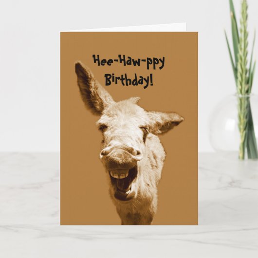 Laughing Donkey Birthday wünscht Karte (Vorderseite)
