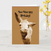 Laughing Donkey Birthday wünscht Karte (Gelbe Blume)