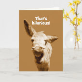 Laughing Donkey Happy Birthday Karte (Gelbe Blume)