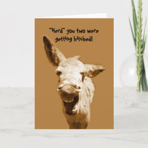 Laughing Donkey Wedding Wishes Karte