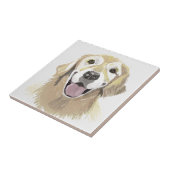 Laughing Golden Retriever Fliese (Seite)
