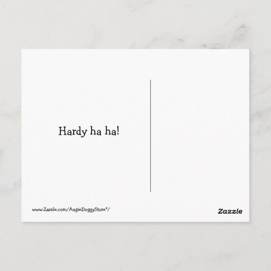 Laughing Golden Retriever Funny Shellfish Joke Postkarte (Rückseite)