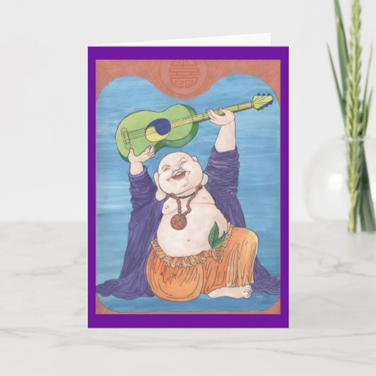 Laughing Guitar God Karte (Vorderseite)