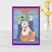 Laughing Guitar God Karte (Gelbe Blume)