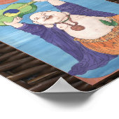 Laughing Guitar God Poster (Ecke)