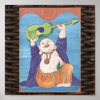 Laughing Guitar God Poster