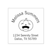 Laughing Halloween Pumpkin Address Gummistempel (Prägung)